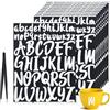 JINTANG 10PCS lettere adesive, adesivi lettere, lettere adesive grandi, adesivo in vinile durevole,adatto per biglietti d'auguri tazze valigie cassette postali finestre, telefoni (lettera bianca)
