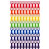 trendfinding 70 mollette arcobaleno colorate con molle in acciaio inox e softgrip, resistenti e sostenibili in confezione di cartone ecologica bianco