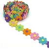 XCSJ 5 Yarde 2.5cm Nastro Di Fiori In Poliestere Passamaneria Decorativa Trim Nastro Fiore Applique Nastri Decorativi Tessuto Per Fascia Per Capelli, Abbigliamento, Decorazioni Per Feste (colorato)