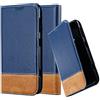 Cadorabo Custodia Libro per Nokia Lumia 625 in BLU SCURO MARRONE - con Vani di Carte, Funzione Stand e Chiusura Magnetica - Portafoglio Cover Case Wallet Book Etui Protezione