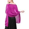 Ladiery Scialle in raso Stola da Sposa Elegante Wrap Sciarpe Donna in Raso Matrimonio Cocktail Serata Cerimonie Feste, argento, 79 x 28 (200cm x 70cm)