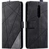 SONWO Cover per Xiaomi Mi 9T, Flip Caso in PU Pelle Case Cover Portafoglio Custodia per Xiaomi Mi 9T, [Kickstand] [Slot per Schede], Nero