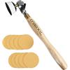 O'SKOOL Levigatrice a ciotola da 50 mm con Testa del Mandrino Girevole 10 Diversi Set di Dischi da 50 mm per Ciotole per Tornitura del Legno Calici Grandi Piatti