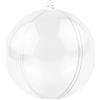MIKAILE 20 Pezzi Palline di Natale Trasparenti 8cm, Plastica Palle di Natale Riempibile, Palline Natalizie Apribili per Albero di Natale