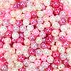 TOAOB THE ONE AND ONLY BABY TOAOB 500 Pezzi Perle Colorati per Braccialetti 8 mm Perla Vetro per Bigiotteria 10 Colori Decorative Perline per Fai Da Te Artigianato Gioielli Collane Bracciali Series Rosa