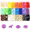 TOAOB THE ONE AND ONLY BABY TOAOB 432 Set Bottoni a Pressione Automatici Colorati in Plastica T5 12mm per Cucito Creativo Fai da Te Scrapbooking