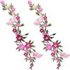 zeng 2 toppe ricamate con fiori di farfalle e fiori, in pizzo floreale, per ricamo, fai da te, artigianato, per vestiti, jeans, giacche, borse