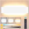 Lightsjoy 28W Applique da Parete Interno LED Lampada da Parete 40cm Moderno Dimmerabile con 2.4G Telecomando Bianco per Scala, Soggiorno, Camera da Letto (2700K-6500K)