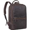 STILORD 'Kellis' Zaino Grande in Pelle Vintage per Uomo & Donna - Zaino Portatil con Scomparto Laptop 15 Pollici - Zaino Vera Pelle per Lavoro, Università & Tempo Libero, Colore:marrone scuro