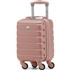 Flight Knight Lightweight 4 Wheel ABS Hard Case Suitcases Cabin Carry On Approved For British Airways, easyJet & Ryanai 40x20x25cm
