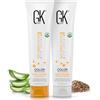 GK Hair Cheratina Globale Moisturizing Shampoo e Balsamo Set Idratanti per Capelli Colorati - Uso Quotidiano da Secchi a Ricci Senza Solfati e Parabeni 100ml