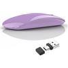 Uiosmuph G11 Mouse Wireless Ricaricabile, Mouse Senza Fili Silenzioso, 2,4 GHz con Ricevitore di Tipo C e USB per Laptop/PC/Mac/Chromebook, Purple