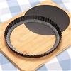 Sinnsally Teglia per Crostata,Stampo Crostata Furbo 30cm,Stampo per Crostate,Tortiera Crostata,Quiche Form,Stampo Quiche,Stampo Crostata Fondo Amovibile,Teglia Rotonda da Forno,Padella Antiaderente con Quiche