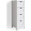 Vicco cassettiera da bagno Bianco, Bianco, 30 x 81 cm