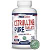 PROLABS - Citrullina PURE TABLETS, 200 Compresse 100% Pura Vegan, Integratore Alimentare L-Citrullina 1000mg in Capsule per Supporto alla Naturale Produzione di Ossido Nitrico - Aminoacidi Pre Workout