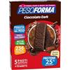 PESOFORMA BARRETTE DARK, Pasto sostitutivo proteico, Barrette per il controllo del peso, Barrette proteiche al cioccolato per restare in forma, Solo 236 calorie, 10x31g