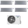 Panasonic Climatizzatore Quadri Split Etherea Silver 9+9+9+9 con CU-4Z80TBE Inverter R-32 Wi-Fi Classe A++ ,
