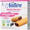 NATTURA Mirtillo Biscuits Senza Zuccheri, Biscotti Senza Latte e Uova, Ripieni di Farcitura al Mirtillo, con il -85% di Grassi Saturi, Vegan, Senza Lievito e Olio di Palma, 125 g (5 x 25g)