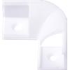 ANGOLARE PER PROFILO DI ALLUMINIO 1616 ANGOLO IN PLASTICA BIANCA A 90° M4G1