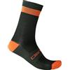 Castelli Alpha 18 Sock, Calzini Uomo, Military Green/Fiery Red, L/XL