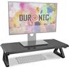 Duronic DM06-1 BK Supporto Monitor scrivania Dimensioni 62 x 30 cm - Supporto da Tavolo Altezza 15 cm per Monitor e Laptop - capacità 10kg - Mensola ergonomica per scrivania