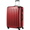 Hauptstadtkoffer ALEX Trolley Rigido Espandibile 75 cm (119 L) con Lucchetto a Combinazione, Valigia da Viaggio Robusta con 4 Ruote Doppie, Red