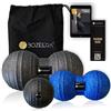 Bozeera [Pallina Massaggio Muscolare] Peanut Ball da 12 cm, Peanut Ball da 8 cm e la Trigger Point Ball 8 cm- Massagge ball Set/Palla Massaggio Set Inclusi Istruzioni video, guida e borsa GRATUITI