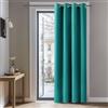 Deconovo Tenda Oscurante Termica per Camera da Letto e Soggiorno 175 CM Altezza 1 Pannello, per Interni Moderne con Anelli, 140x175 CM, Turchese