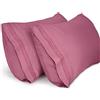 Lirex 2-Pack Federe per Cuscini, Morbido Spazzolato, Federe in Microfibra, Lavabile in Lavatrice, Senza Pieghe, Traspirante (Rosa Malva, 40 cm x 70 cm)