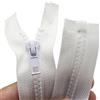 YaHoGa 2 pezzi 100 cm cerniera plastica 5 mm divisibile chiusura lampo per giacche bianche (100 cm)