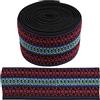 Aerzetix - C67314 - Nastro Elastico Decorativo tricottato Piatto 2 Metri - Larghezza 50mm - Colore Multicolore - Sartoria merceria Cucito Abbigliamento Sportivo Tessuto Cintura Pantaloni Gonna