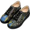DOGO Femme Cuir Vegan Noir Baskets - Chaussures de Marche Confortables et Décontractées Faites à la Main, all Beauty is in You Motif