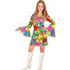 W WIDMANN MILANO Party Fashion - Costume da bambino anni '60, vestito, flower power, hippie, flower girl, mossa Schlager