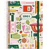 Miquelrius - Agenda annuale 2024, vista settimanale, dimensioni Plus 155 x 213 mm (simile A5), copertina rigida, rilegatura a spirale, chiusura con gomma, catalano, inglese e portoghese, dolce casa