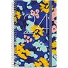 Miquelrius - Agenda annuale 2024, vista settimanale, dimensioni attive, 117 x 182 mm, copertina rigida, rilegatura a spirale, chiusura con gomma, spagnolo, inglese e portoghese, fiori con stamping