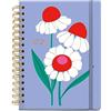 Miquelrius Agenda Annuale 2024 Semana Vista, Formato Plus 155 x 213 mm Simile A5, Copertina Rigida, Rilegatura a Spirale, Chiusura in Gomma, Multilingue, Catalina Aguirre, Bouquet Con Stampa in Rame
