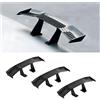 CGEAMDY 3 Pezzi Auto Mini Spoiler Ala, Mini Spoiler per Auto Universale, Ala Spoiler Mini Coda Auto Senza Perforazione, Può Essere Utilizzata per la Decorazione, Stabilità del Veicolo(Nero)
