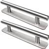 LYCXAMES Maniglie Armadio, 2 Pezzi Maniglie per Mobili da Cucina Autoadesive, Maniglia Cassetti Acciaio Inossidabile per Cassetto, armadietti, Porte, 148mm, Spazzolato Argento