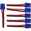 Boladge 3 coppie Connettori Maschio Femmina EC5 Spina Banana 5.0mm 12AWG 15CM con Cavo in Silicone per RC Aereo Quadcopter FPV Drone Lipo Batteria ESC