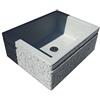 Desiderata Lavandino lavabo giardino esterno in pietra ricostruita e spezzato di marmo 50x40x20