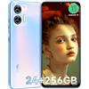 OUKITEL C35 Telefono Cellulare - Android 13 Telefono - 24(12+12) GB + 256GB(TF 1TB) 6.56 HD+ Schermo Smartphone, 5150mAh 50MP+8MP Telecamera Cellulari Dual SIM 4G Face ID/Impronta Digitale Blu