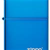 Zippo Accendino 20446ZL, PVD Blue con Logo. Antivento, a Benzina, Ricaricabile