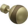 Gardinia Terminali a Sfera per bastoni per Tende, 7,5 cm, 2 Pezzi, incl. Materiale di Montaggio, Linea Kira