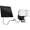 Brennenstuhl Faretto Solare LED da Esterno Con Sensore di Movimento, Lampada a LED Esterno Con Pannello Solare Separato, 24x LED SMD di alta qualità 900lm, IP 44, Nero