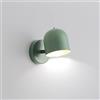 Chao Zan Faretto da Parete orientabile, compatibile con lampadina E27 da max. 60 Watt, Stile Moderno ed Elegante, Lampada da muro per Soggiorno e Camera da letto Corridoio,Senza Lampadina (Verde)