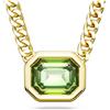 Swarovski Millenia Collana Pendente, con Cristalli e Zirconia Swarovski a Taglio Ottagonale, Placcatura in Tonalità Oro, Verde