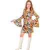 W WIDMANN MILANO Party Fashion - costume da bambino anni '70, vestito, bolle, hippie, regina della danza