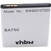vhbw batteria sostituisce Sony-Ericsson BA750 per smartphone cellulare (1500mAh, 3,7V, Li-Ion)