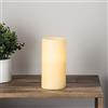 Lights4fun Candela Media LED cilindrica in cera a pile