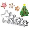 Ann Clark - Formina Per Biscotti Albero Innevato 9 Cm - Acciaio USA, Tagliabiscotti Per Natale E Decorazioni